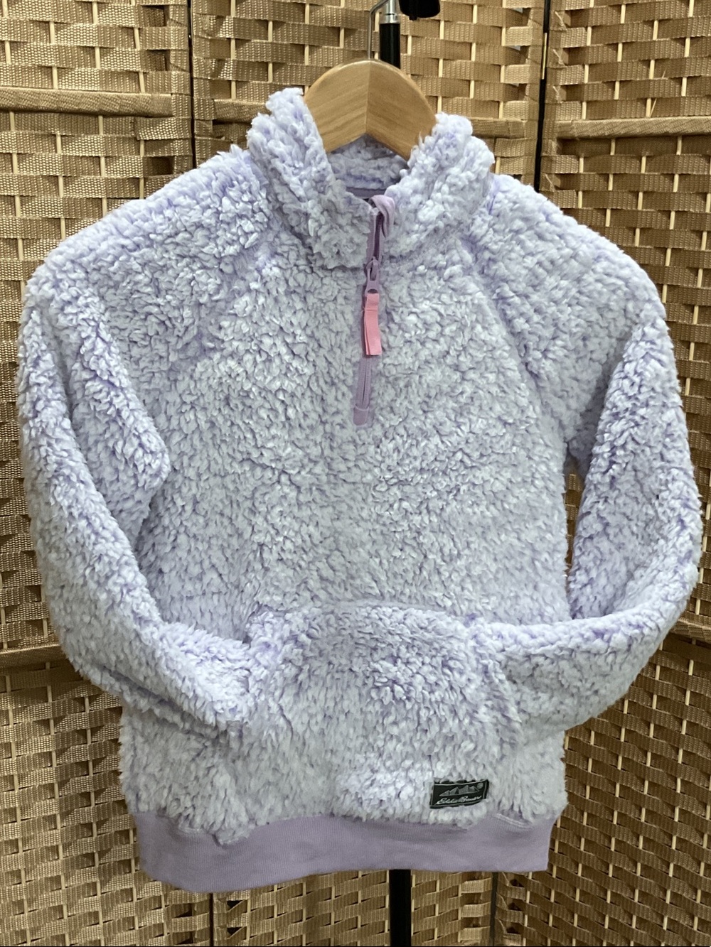 Eddie Bauer Lavender Sherpa Half-Zip Hoodie for Kids